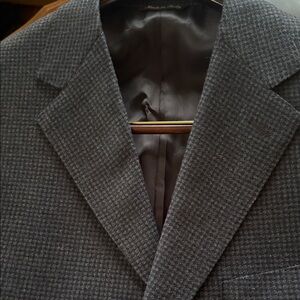 Canali Men's Charcoal Textured Suit Jacket
